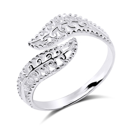 Ornately Design Silver Ring NSR-546